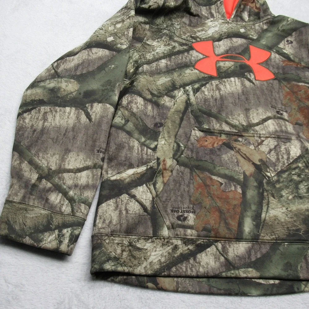 Under Armour Hoodie Youth XL Green Realtree Camo Pullover Fleece Outdoor Hunting